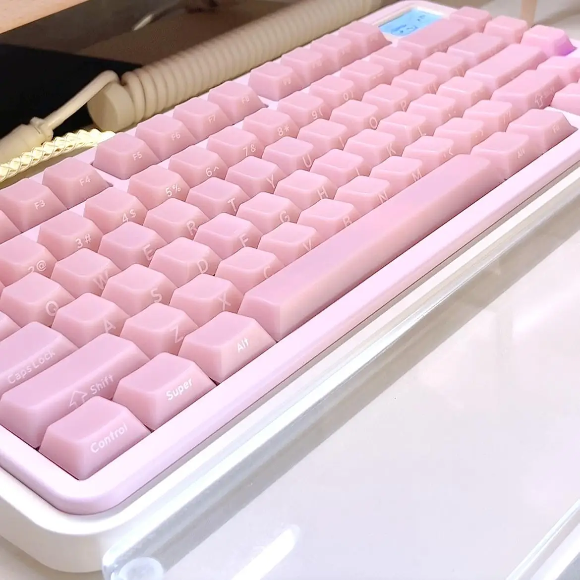 127 Keys Side Carving Pink Chreey Profile PBT Keycap High-quality Keyboard Keycaps for MX Switches Gamer Keyboard Keycaps