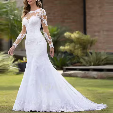 Mermaid White Wedding Dress Luxury Women Princess Birthday Prom Dinner Gowns Tailor-made Elegant Applique Evening Dress 2025