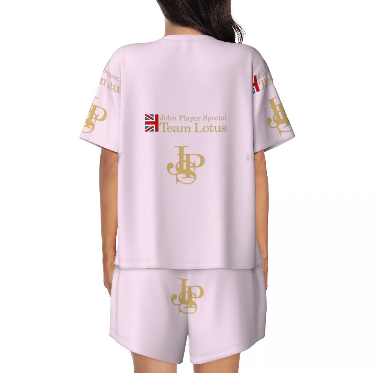 Jps John Player Special Team Lotus Round Neck Short Sleeve Nightgowns for Sleeping Sleepshirts Women Loose Pajama Set Short