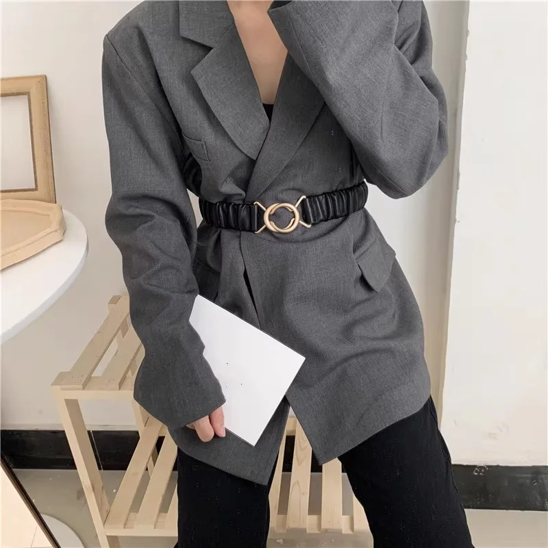Fashion corset Belt for women plus size elegant high-end luxury brands Elastic cummerbund Black Desiner Women\'s belt female