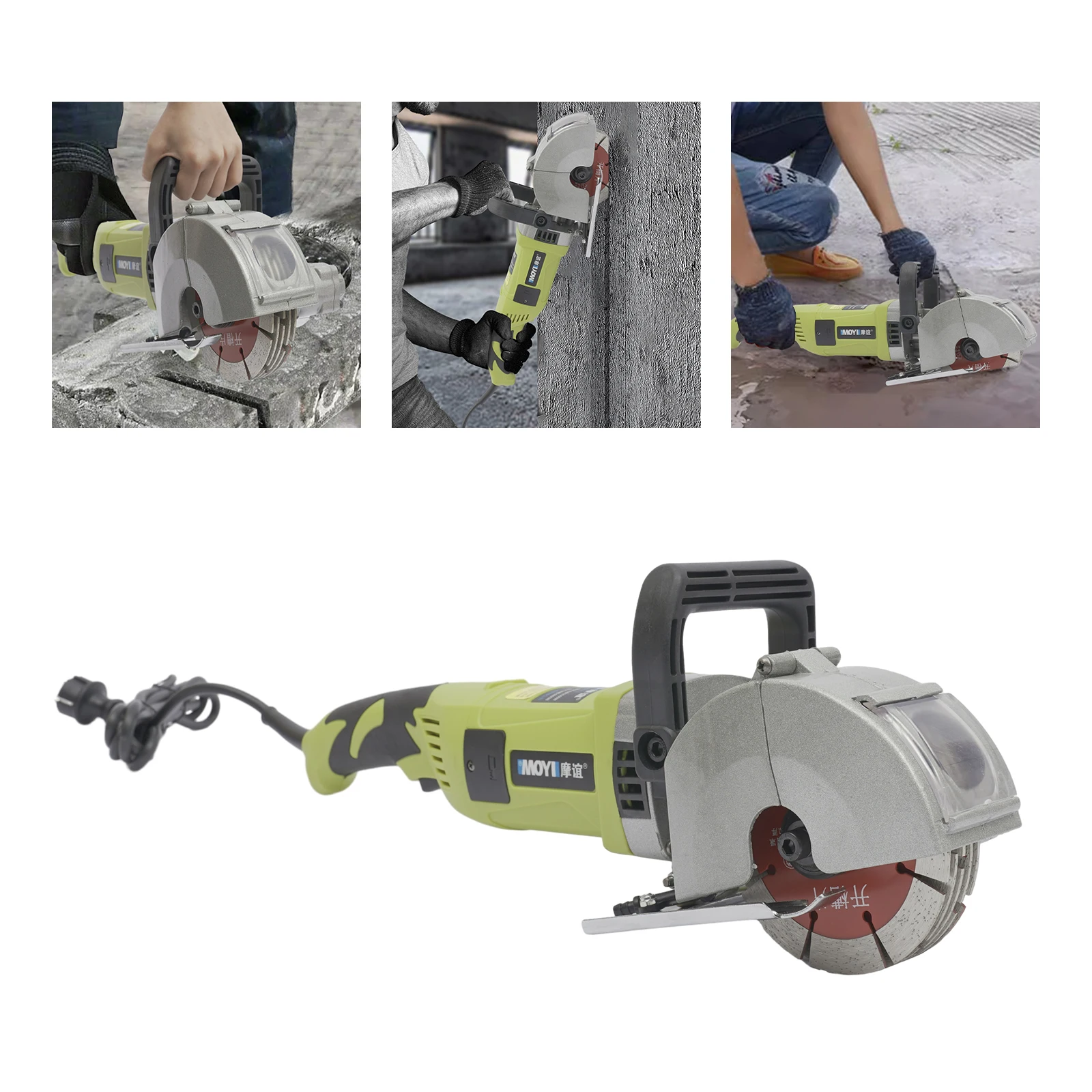 YIYIBYUS 4000W Wall Chaser Concrete Cutter Electric Grooving Machine Circular Saw Cutting Groove Slotting Machine