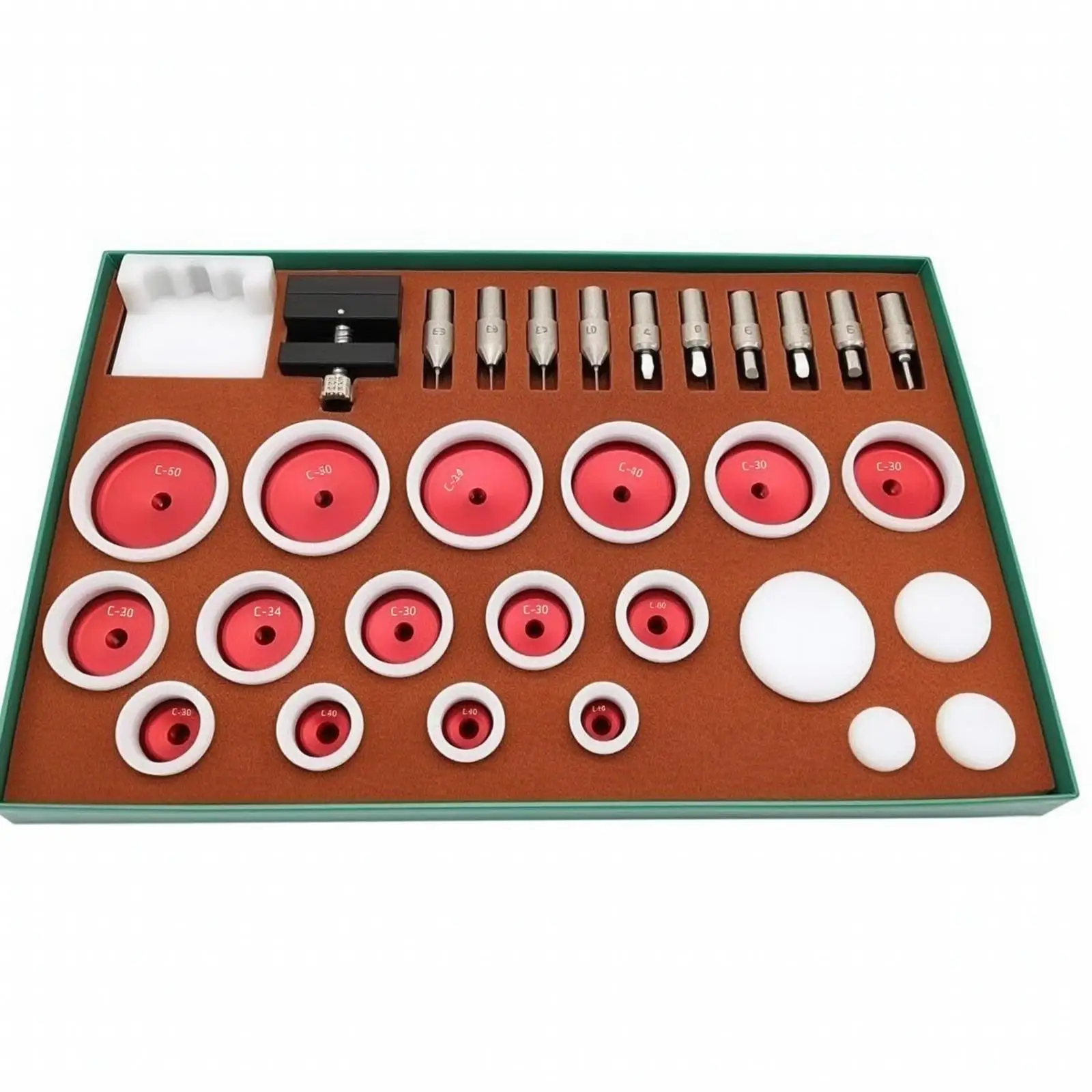 Watch Press with 31-Piece Die Set Sturdy for Workbenches, Hobbyists