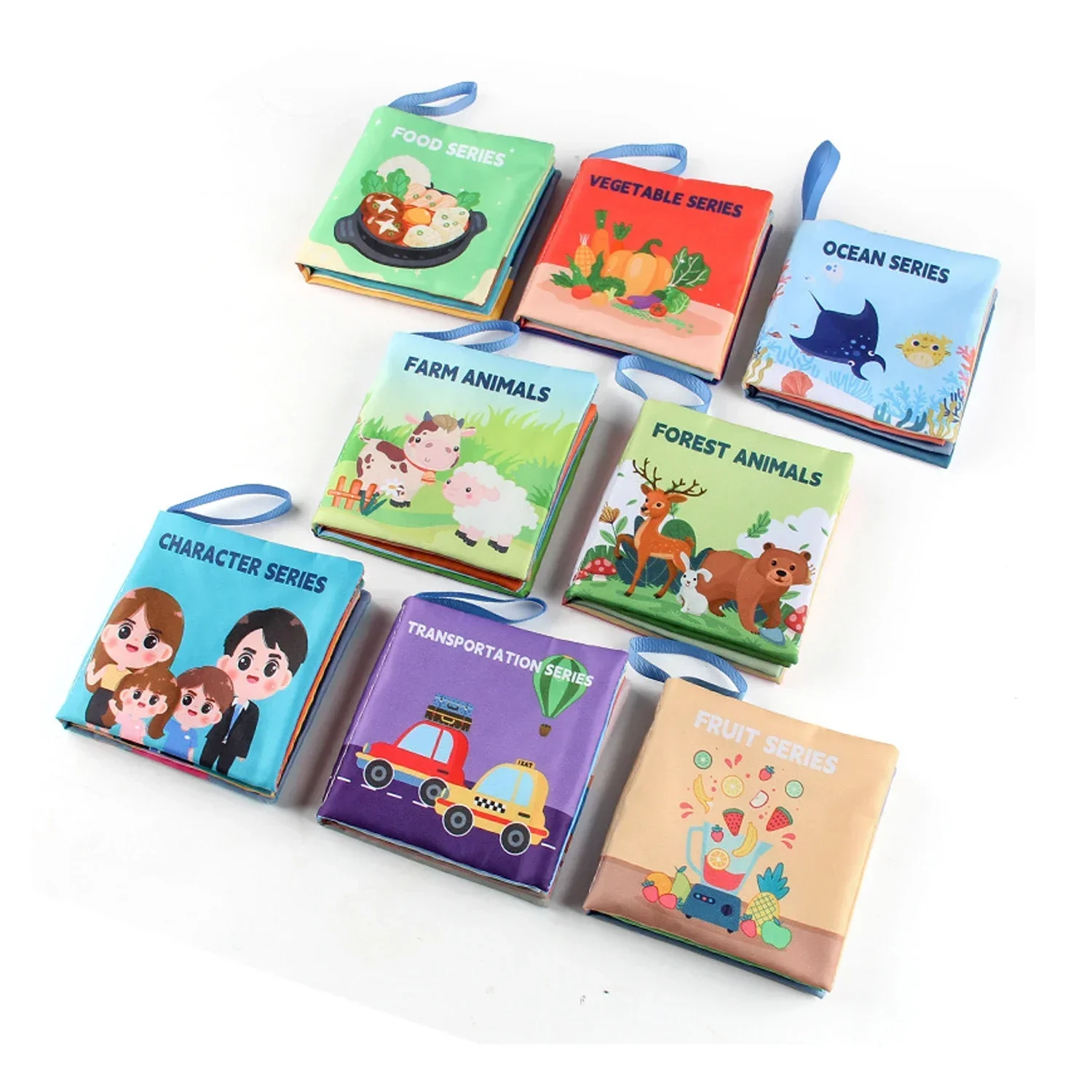 Soft Baby Books toys Montessori 3D Touch Feel High Contrast Cloth Book Sensory Early Learning games for kids Educational toys