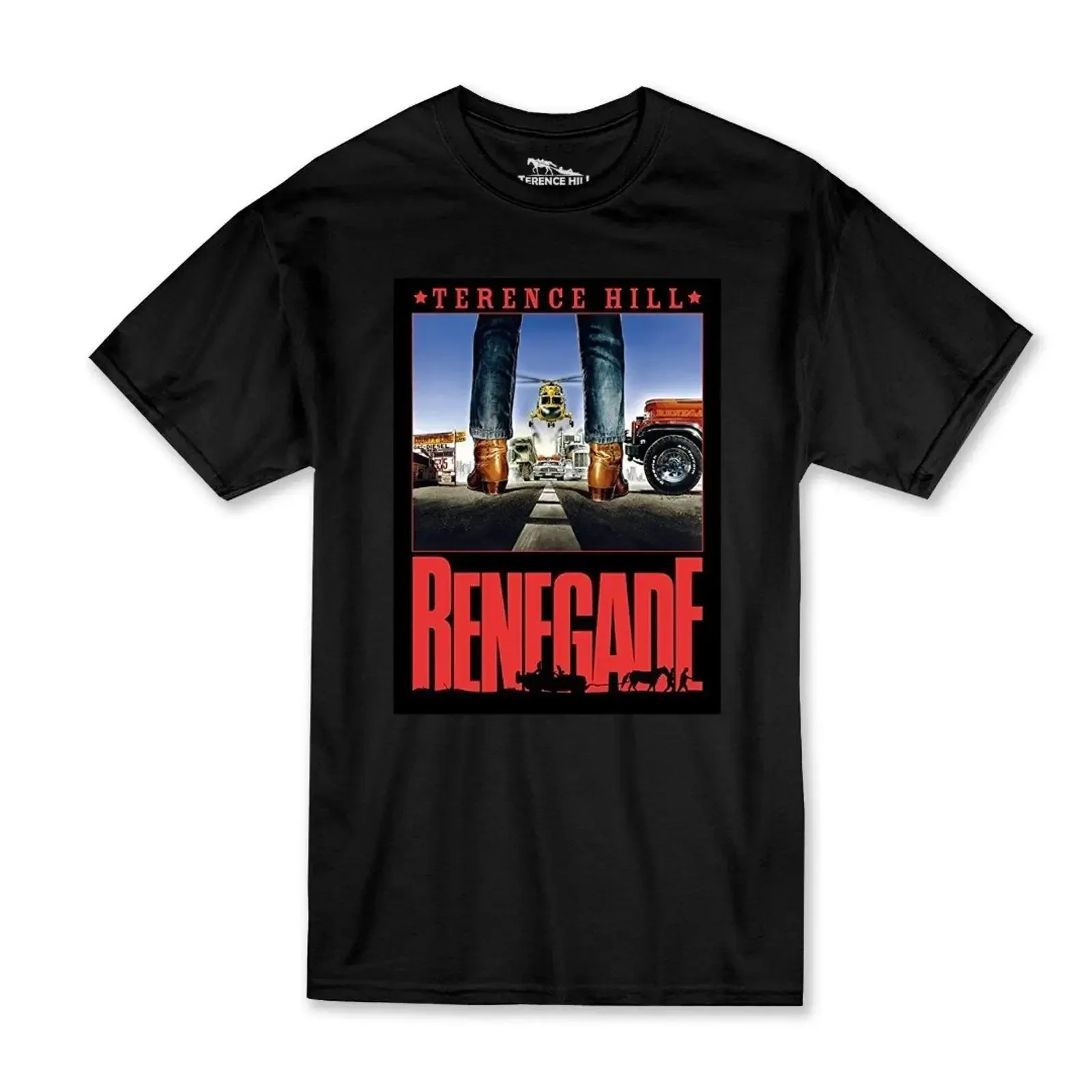 Camiseta Kino Renegade schwarz Terence Hill Renato Casaro Edition vintage Washed homme gráfico de moda elegante y cómodo