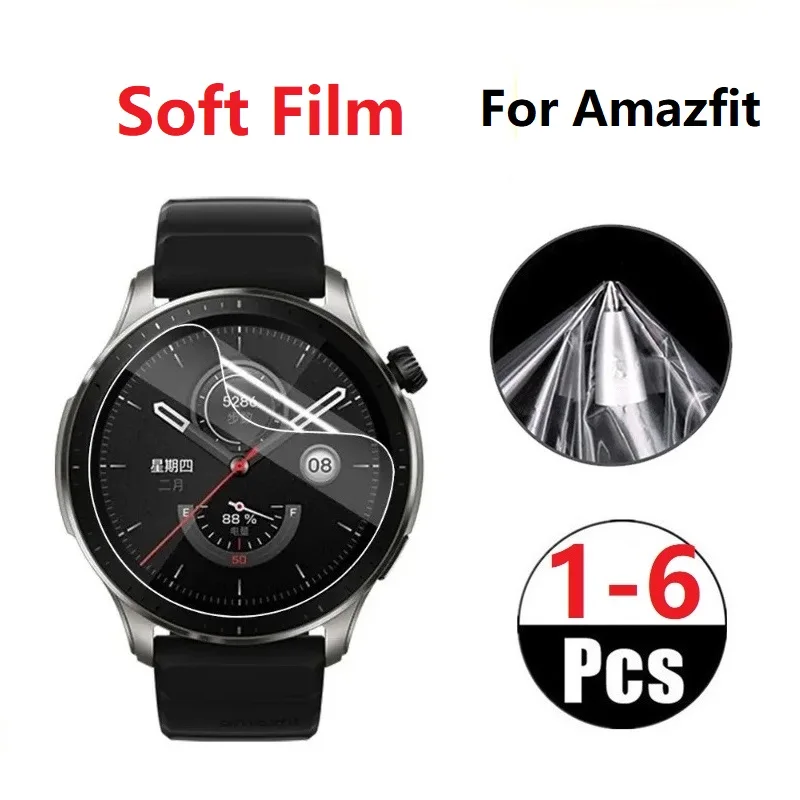 Uhr Schutz Screen Protector Film Für Amazfit GTR 4 3 Pro Hydrogel Weichen Film Nicht Glas Für Amazfit GTR 42 MM 47 MM 2 2e Mini