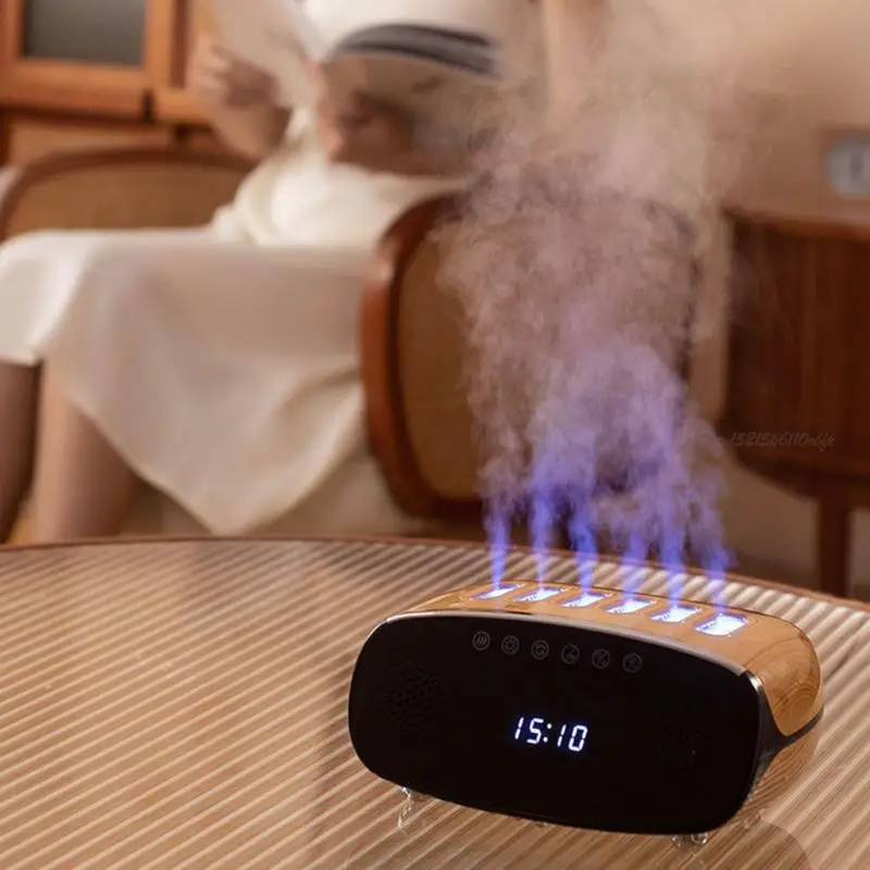 27rb Blue Tonte Air Oidifier Digital Alarm LED Relógio aromas óleo essencial difusor