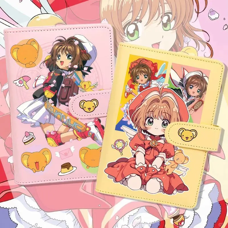 13*19Cm Cardcaptor Sakura Cartoon Sakura Kinomoto Cerberus Colorful Pu Cortex 80 Pages Inside Magnetic Snap Loose Leaf Notebook