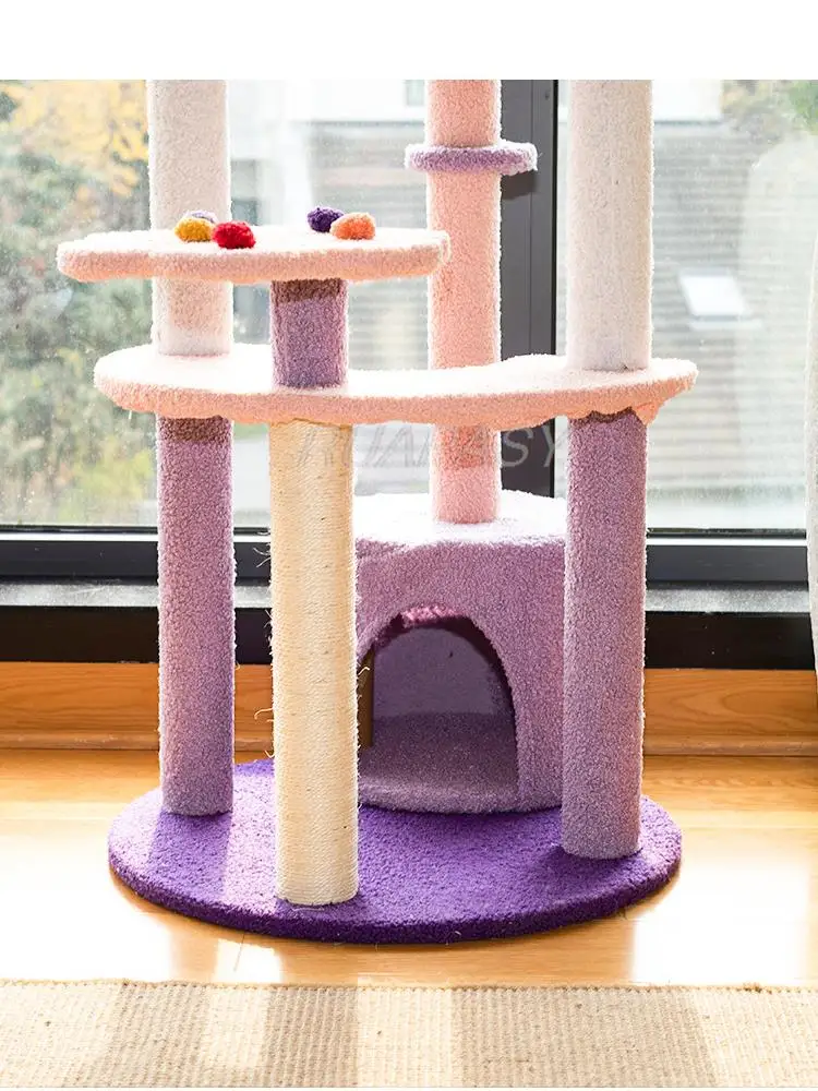 Cat Trees for Kittens Cat Furniture Towers with Scratching Posts Double Perches House Kitty Cat Activity Trees Climb