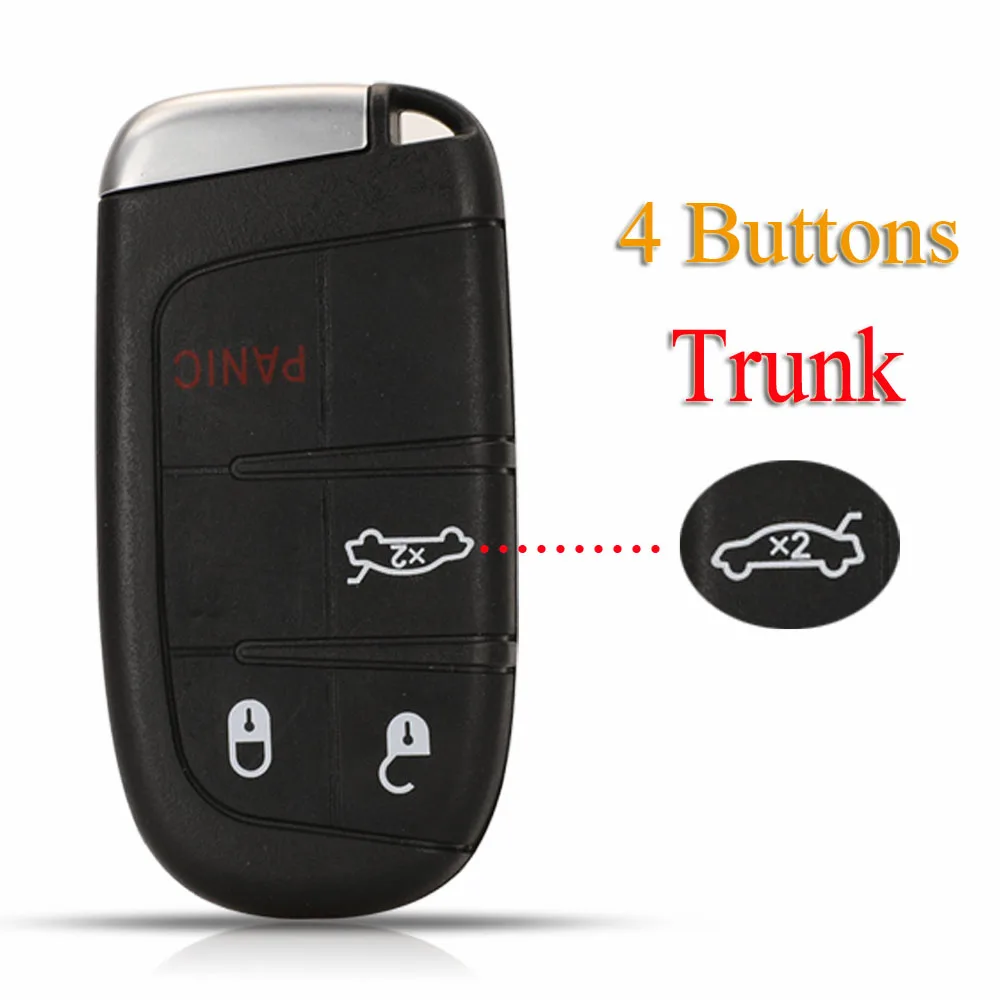 Jinyuqin 2/3/4/5 Tasten Fernbedienungs-Autoschlüsselgehäuse für Jeep Grand Cherokee Dodge Ram 1500 Journey Charger Dart Challenger Durango