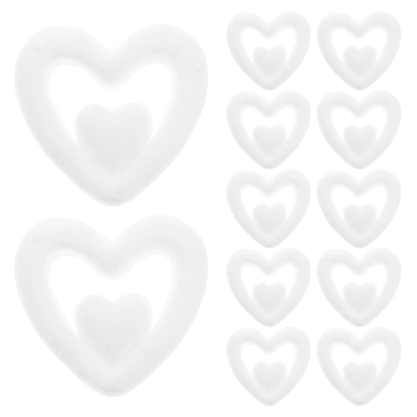 

20pcs Foams Heart Shape Model Craft Foam Hearts Wedding Baby Shower Birthday Decoration DIY Crafts Blank Unpainted for Arts
