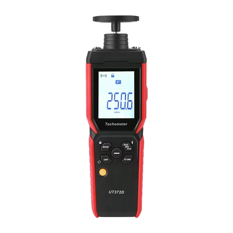 UT372D 2 in 1 Digital RPM Tachometer Contact & Non Contact Gauge Frequency Count Length Speed Meter Bluetooth