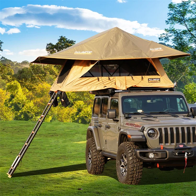 

High Quality Aluminum Car Offroad Camping Rooftop Tent 3-4 Person Foldable Vehicle Soft Roof Top Tent with Annex