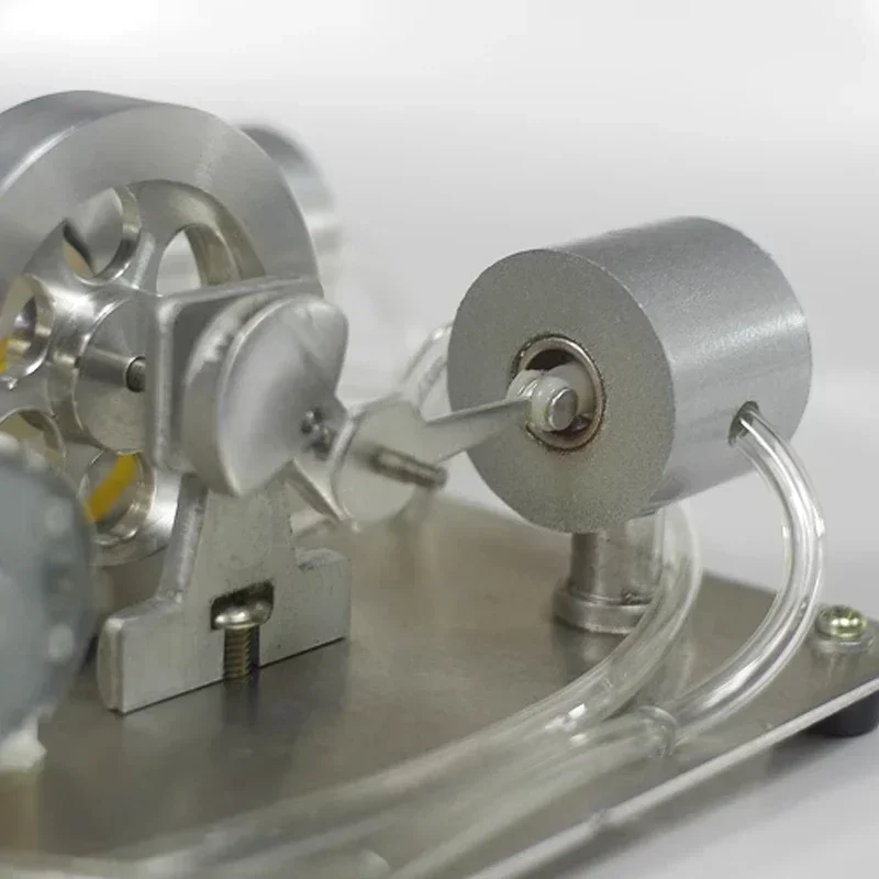 

Stirling Steam Engine Model 1.4ml Double Cylinder USB Charging Generator Physics Educational Tool