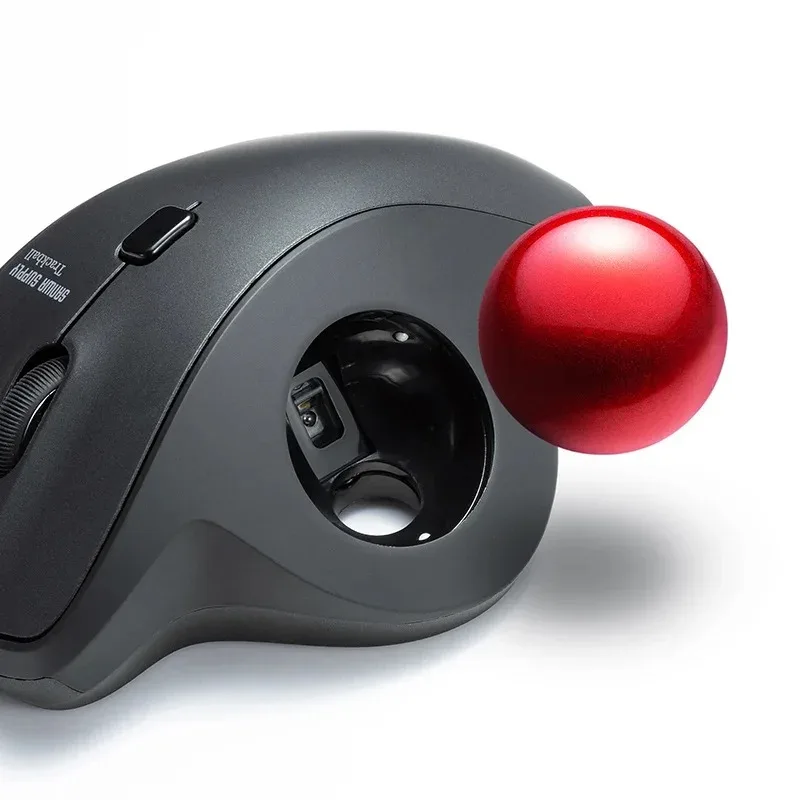 Sanwa Trackball Mouse Wired/Wireless/Bluetooth Ergonomic Optical Sensing Art Design CAD Drawing DPI Adjustable Office Mouse