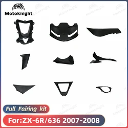 Unpaint ABS Plastic Fairing Kit fit for Kawasaki ZX-6R ZX6R 636 2007 2008 Motorcycle Bodywork fairings Kit Unpainted Body Panels