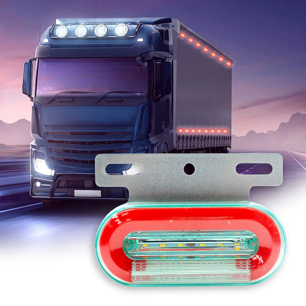 4pcs Truck Side Marker 24SMD LED Lights Warning Tail Light Car Auto Trailer Lamps DC 24V For Truck Decoration Lorry Signal Lamp