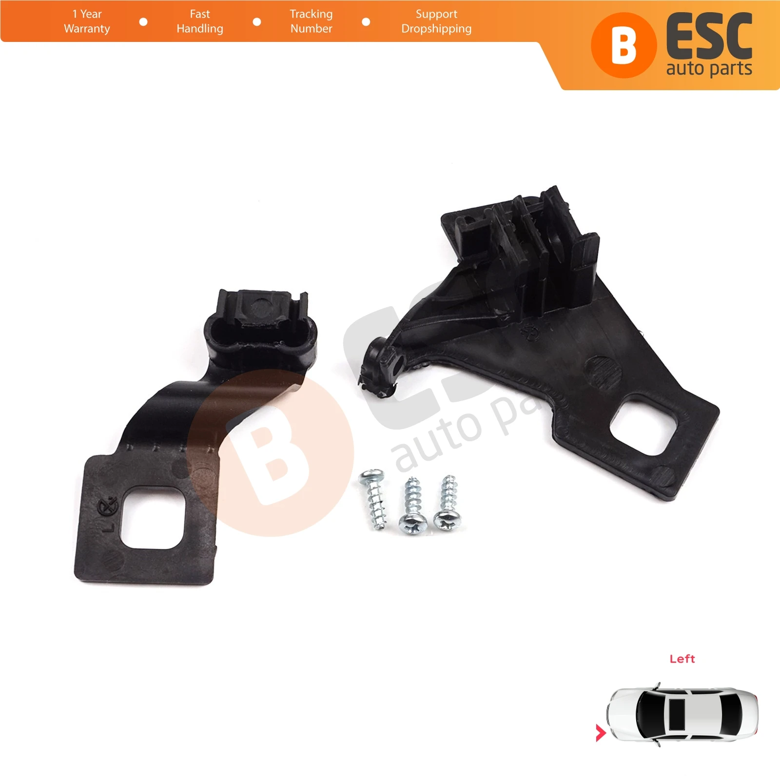 EHL538 Car Headlight Housing Repair Mount Bracket Tab Clips Kit Left Side for Audi A4 RS4 8K2 B8.5 A5 S5 RS5 B8.5 8T0998121B