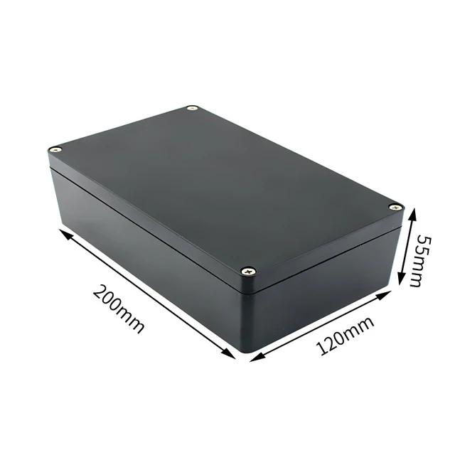 Black Box Outdoor waterdichte behuizing Plastic doos Elektronische projectbehuizing Instrument Waterdichte aansluitdoosbehuizing