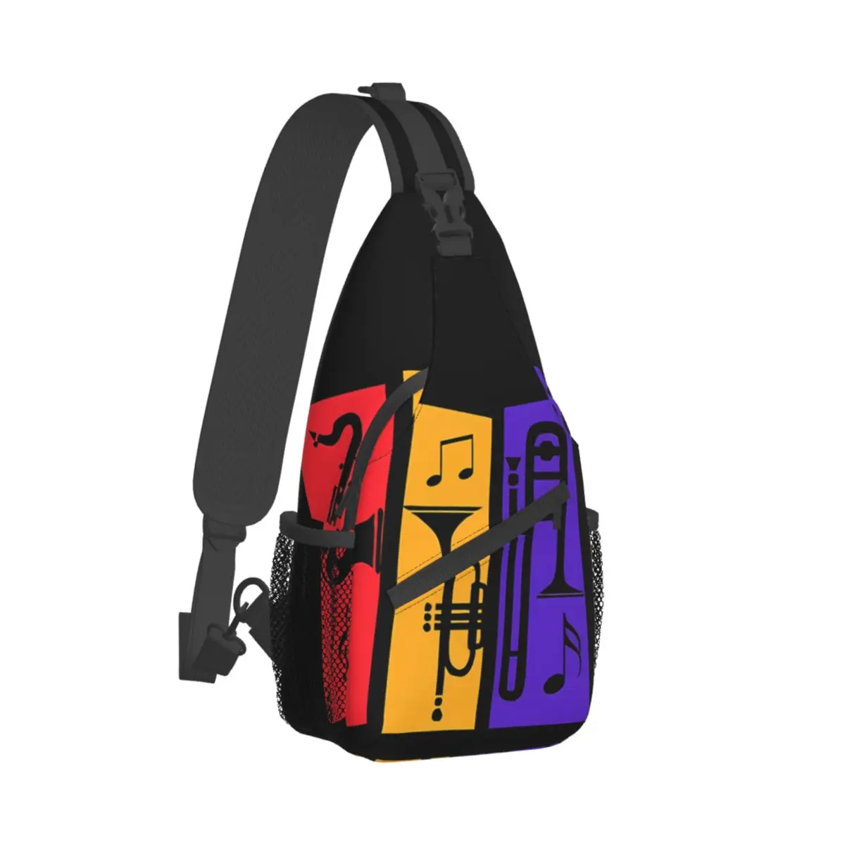 Unisex Jazz Crossbody Peito Malas, Instrumentos Bolsos, Travel Pack, Messenger Sports, Bolsa de Ombro Adolescentes