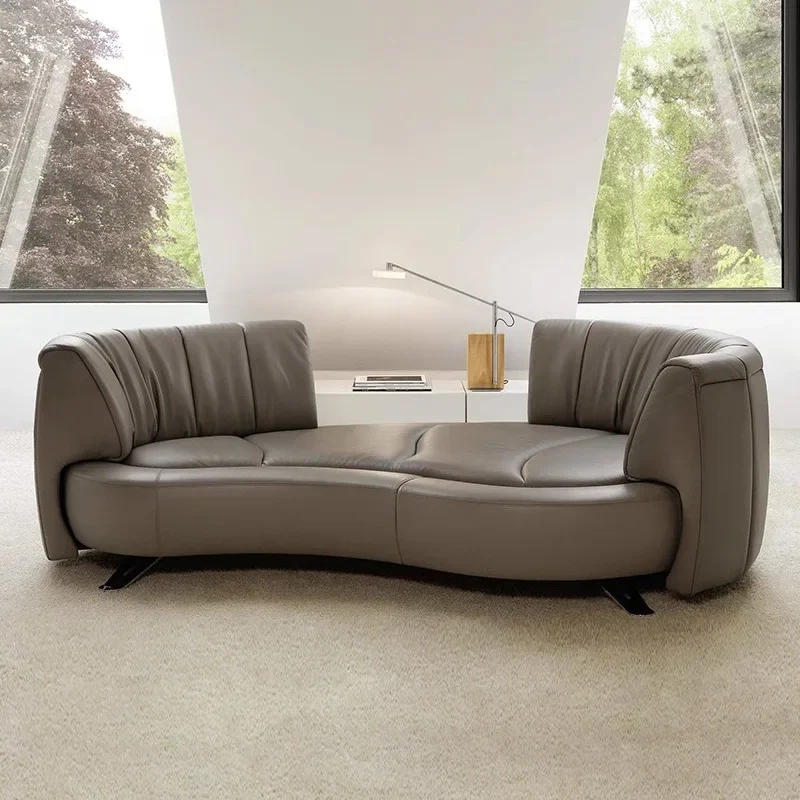 

Современный домашний изогнутый диван для гостиной, итальянский диван, мебель, кожаный трек, диваны для гостиной