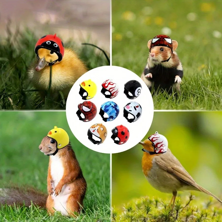 خوذة دجاج مرنة قابلة للتعديل - قبعة طيور آمنة، أزياء الحيوانات الأليفة للدجاج/الببغاء/الببغاء والدجاج الصغير للحيوانات الأليفة