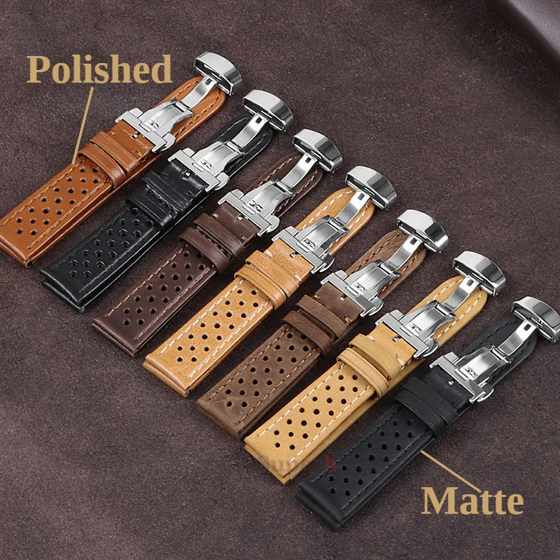 สายหนังวินเทจแบบนิ่มสำหรับ Samsung Galaxy Watch 3สายนาฬิกาหนังวัวสำหรับแท็ก Heuer 18มม. 20มม. 22มม.