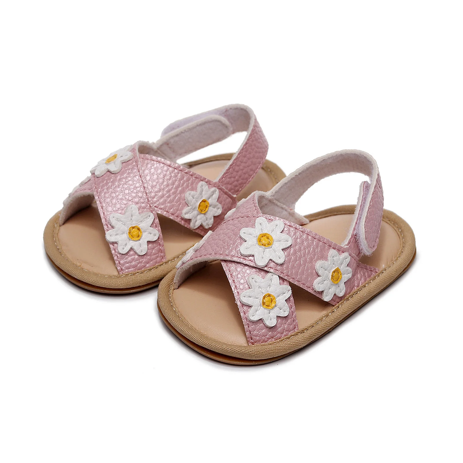 

Baby Girls Summer Anti-slip Flat Shoes Floral Print Soft Sole Sandals Fashion Baby Shoes for 0-18Months