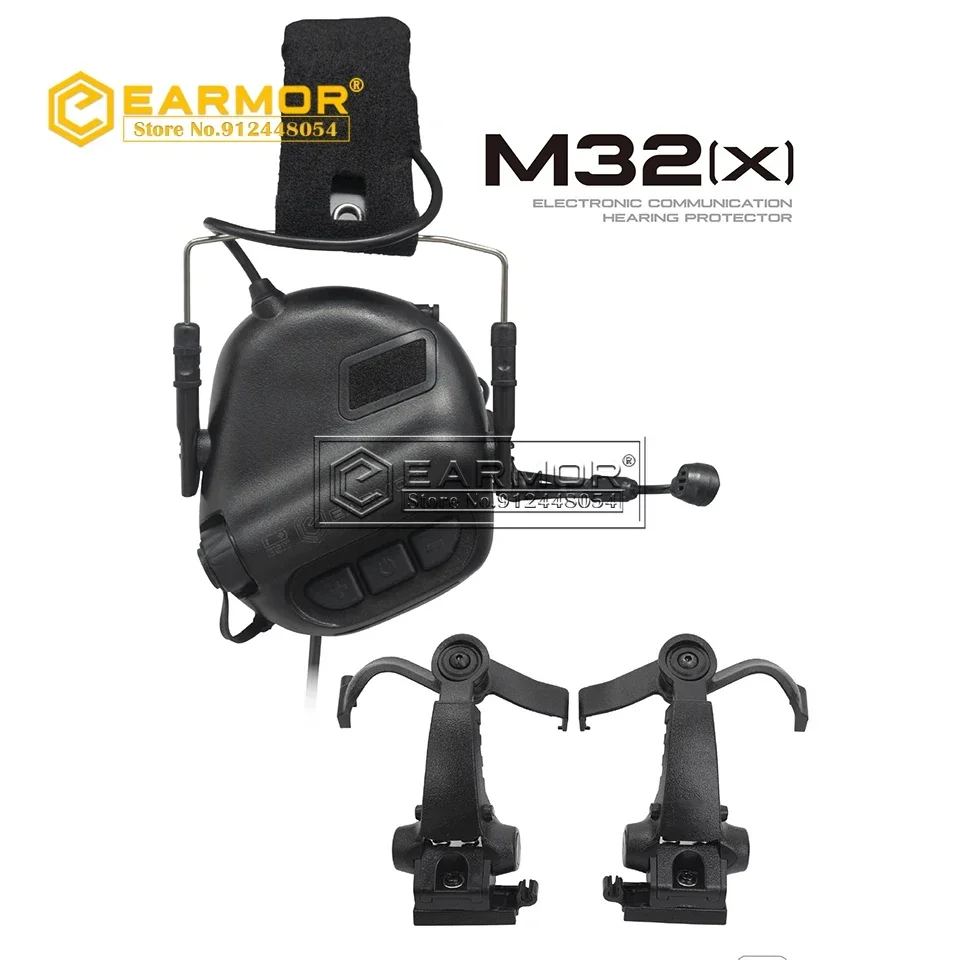 EARMOR M32X MOD4 Tactical Hearing Protection Headset with M51/M52 PTT