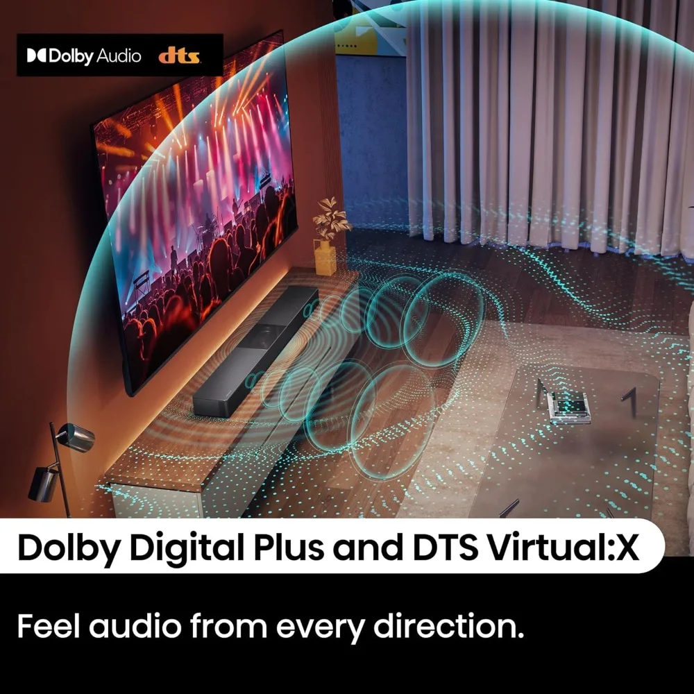 A620 2.1ch All-in-one Sound Bar со встроенным сабвуфером, 240 Вт, DTS Virtual: X, Dolby Dightal Plus, Bluetooth 5.3, Roku TV Ready