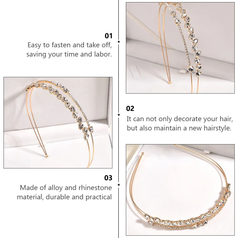 

Headband Hair Bride Wedding Decor Headbands Hairband Accessories Rhinestone Headpiece Studded Decorate