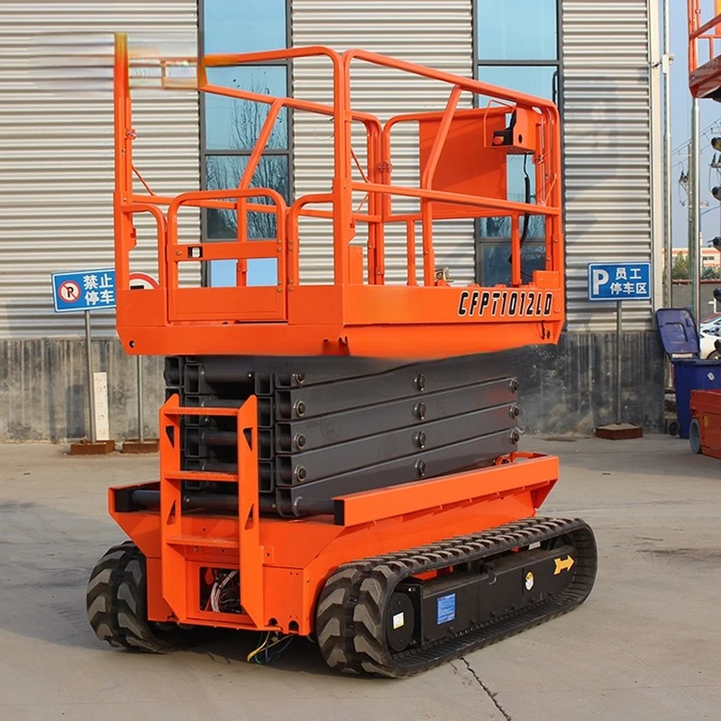 YG China Electric 10m Crawler Scissor Lift Table Mobile Hoist Self-propelled Aerial Work Hydraulic Mini Lifting Platform Price