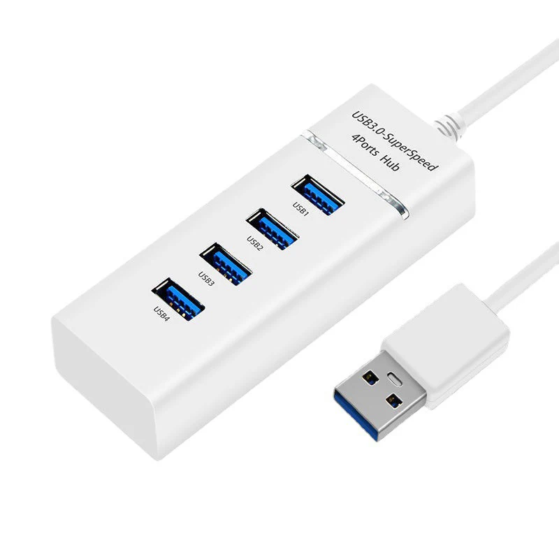 10PCS Ultra-Fast 4-Port USB 3.0 Hub 5Gbps High-Speed Data Transfer For PC Laptop Mac