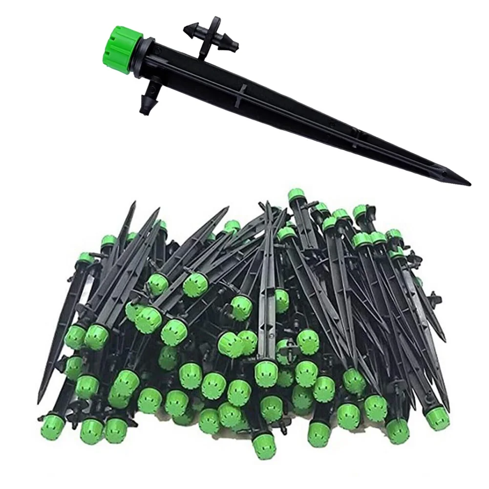 Image of 50 Stück verstellbare Tropfbewässerung mit Stacheln, Gartensprinkler, gestanzte Emitter, Gartengewächshaus-Bewässerungsgerät