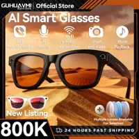 2025 gafas inteligentes cámara bluetooth grabación de vídeos AI reconocimiento de fotos respuesta más de 100 idiomas traducción reproducción de música hombres mujeres