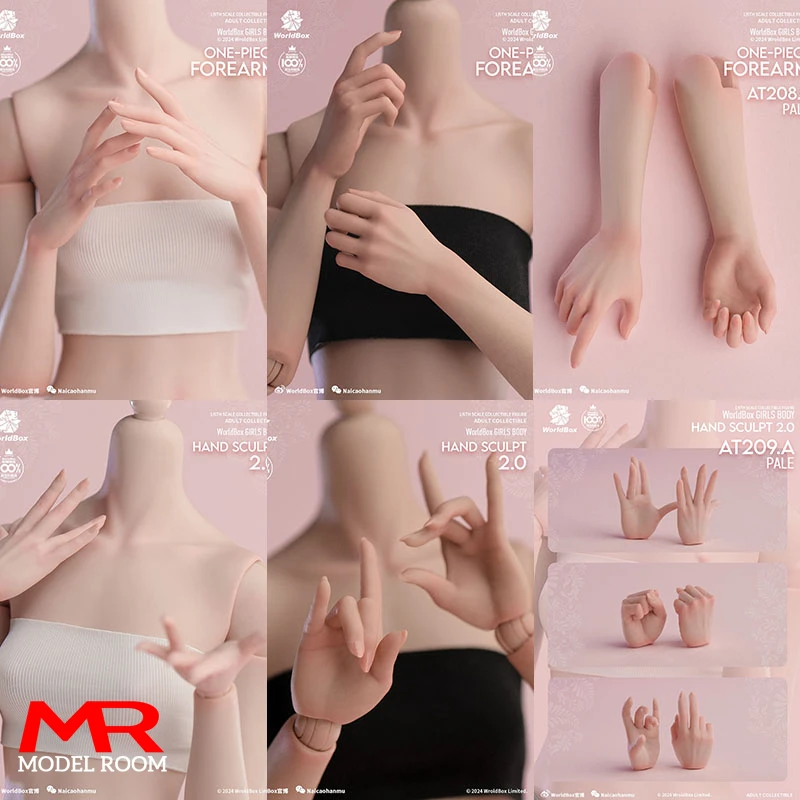 

Worldbox 1/6 AT208 One-piece Forearm AT209 Female Hand Shapes Fit 12'' AT201 AT202 AT203 AT206 Soldier Action Figure Body Dolls