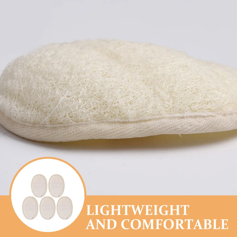 

5Pcs Natural Loofah Bath Pad Exfoliating Shower Scrubber for Body Smooth Skin Cleaning Tool Rich Foaming Bathing Pad for Knees