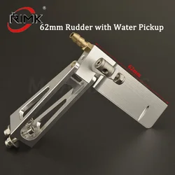 1pc RC Boat 62mm Aluminum Alloy Rudder with Water Pickup for RC Electric Boat Length about 60-80cm DIY Accessories