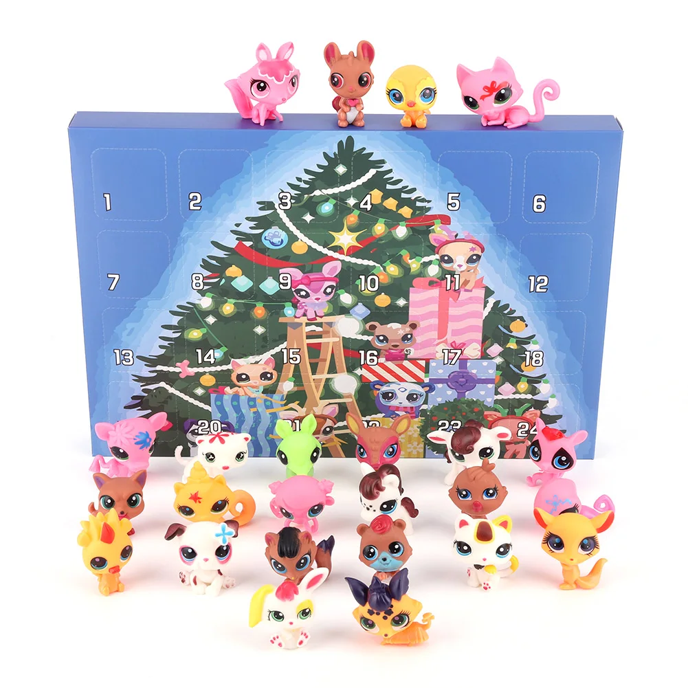 Little Pet Shop Advent Calendar 2024 24 Day Mini Anime Figure Gift Box Christmas Series Collection Xmas New Year Gifts for Kids