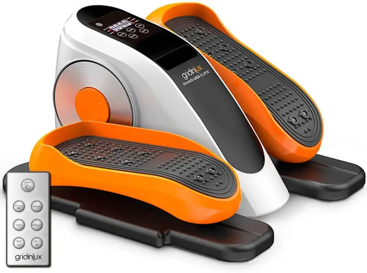 Mini-Ellipsentrainer Beine ELLIPTIC, Beintrainer mit Fernbedienung, Passive Fitness, bidirektional,