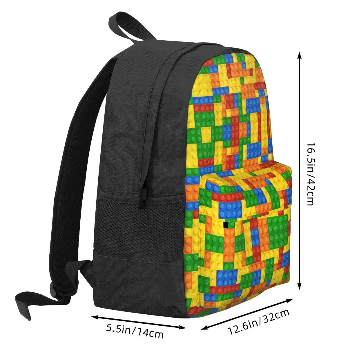 Building Blocks Construction Brick Backpack Student BookBag Kids School Bag Laptop Shoulder Bags for Men Women