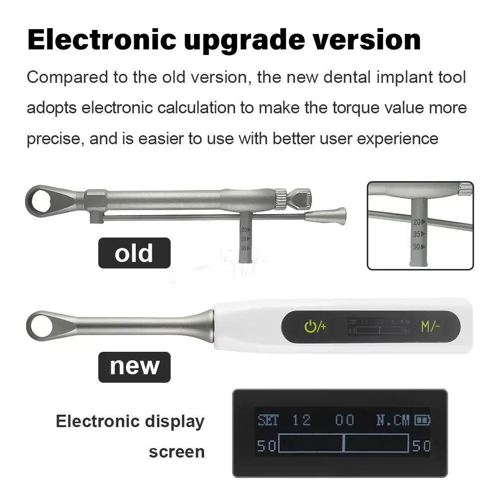 Dental Electric Universal Implant Torque Wrench Prosthetic Kit Ratchet Drivers