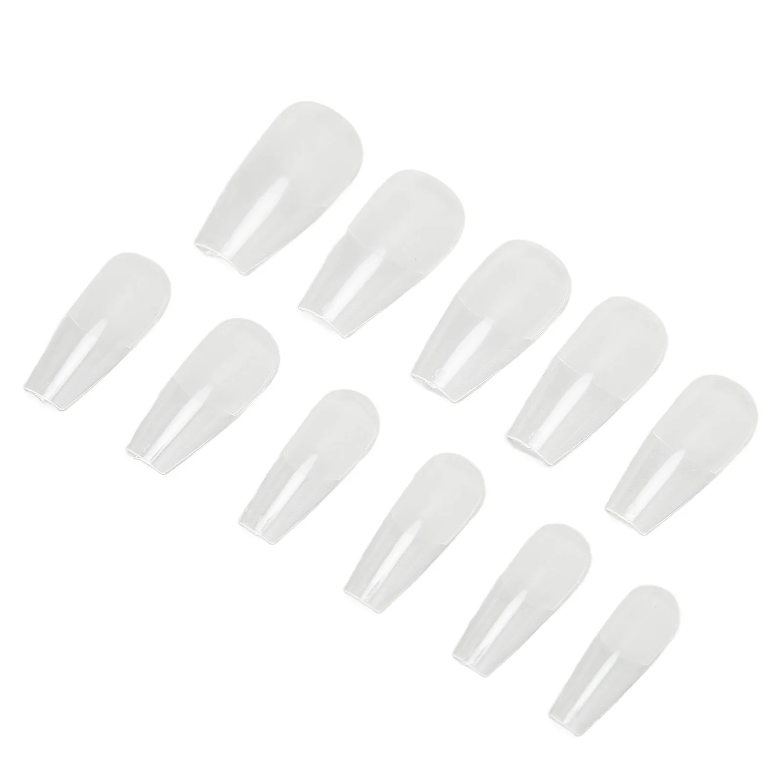 550pcs Nail Tips Ultra Thin Seamless Semi Frosted Press On Clear Nail Tips DIY Nail Art for Nail Salons Press On Nail Tips