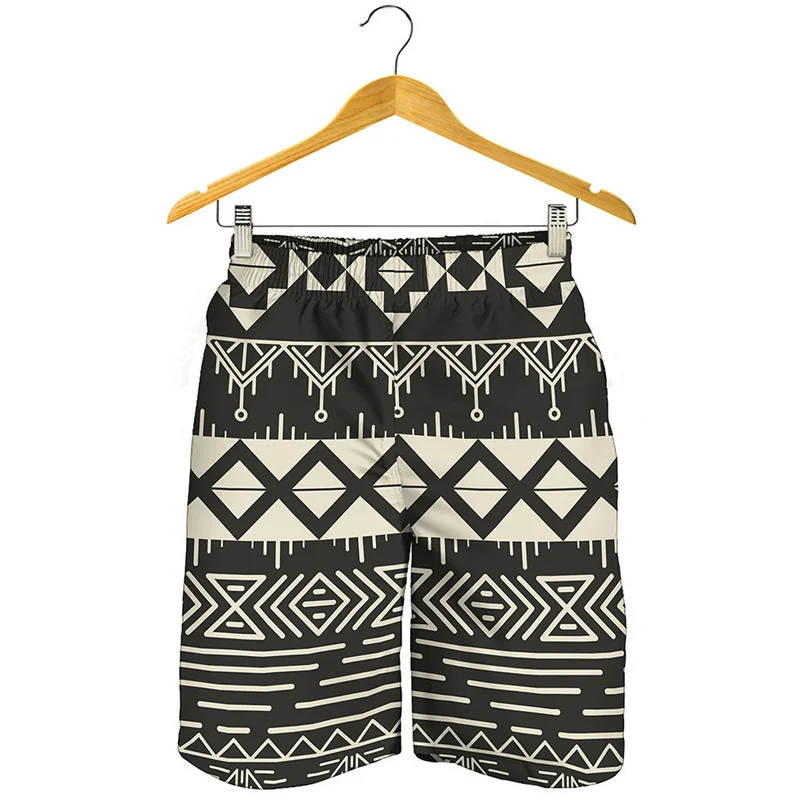 

Ancient Aztec Tribal Pattern Beach Shorts Men 3D Printed Surf Board Shorts Summer Swimming Trunks Quick Dry Street Short Pants