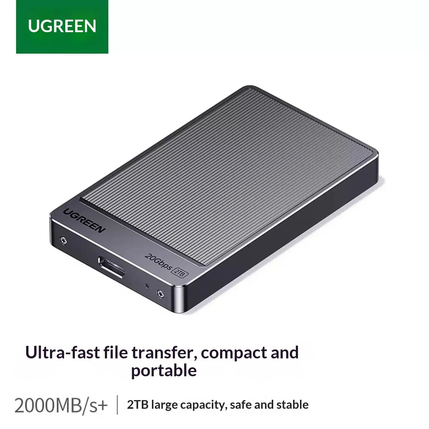UGREEN CM766 Prime20 Portable SSD 2TB Type C 2000MB/s USB 3.2 External Solid State Drive