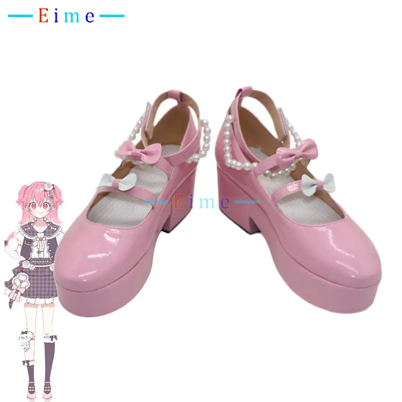 

Airi Momoi‌ Cosplay Shoes PU Leather Shoes PJSK MMJ Cosplay Props Anime Accessories Halloween Carnival Boots Custom Made