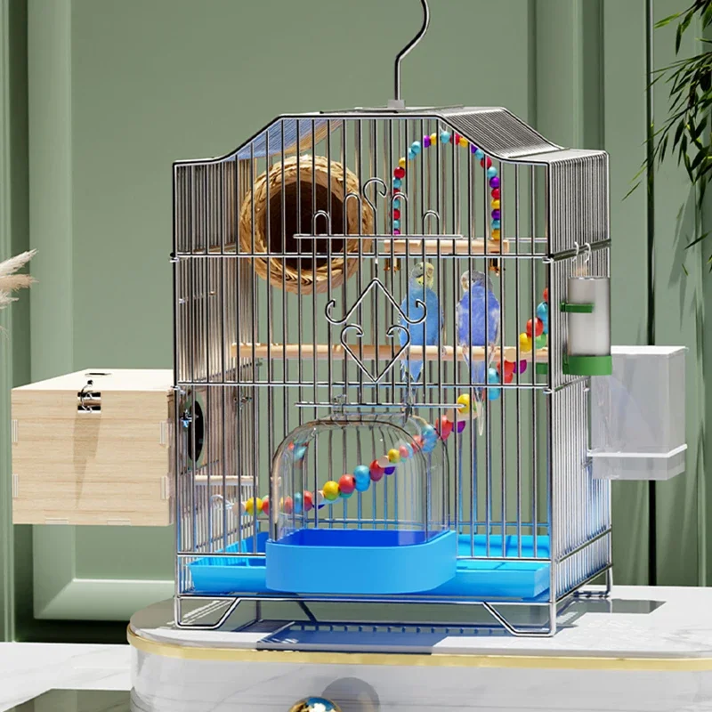 Bird Accessories Large Parrots Cages Hut House Birds Bath Parrot Cage Stand Outdoor Plastic Transport Breeding Canary Birdhouse