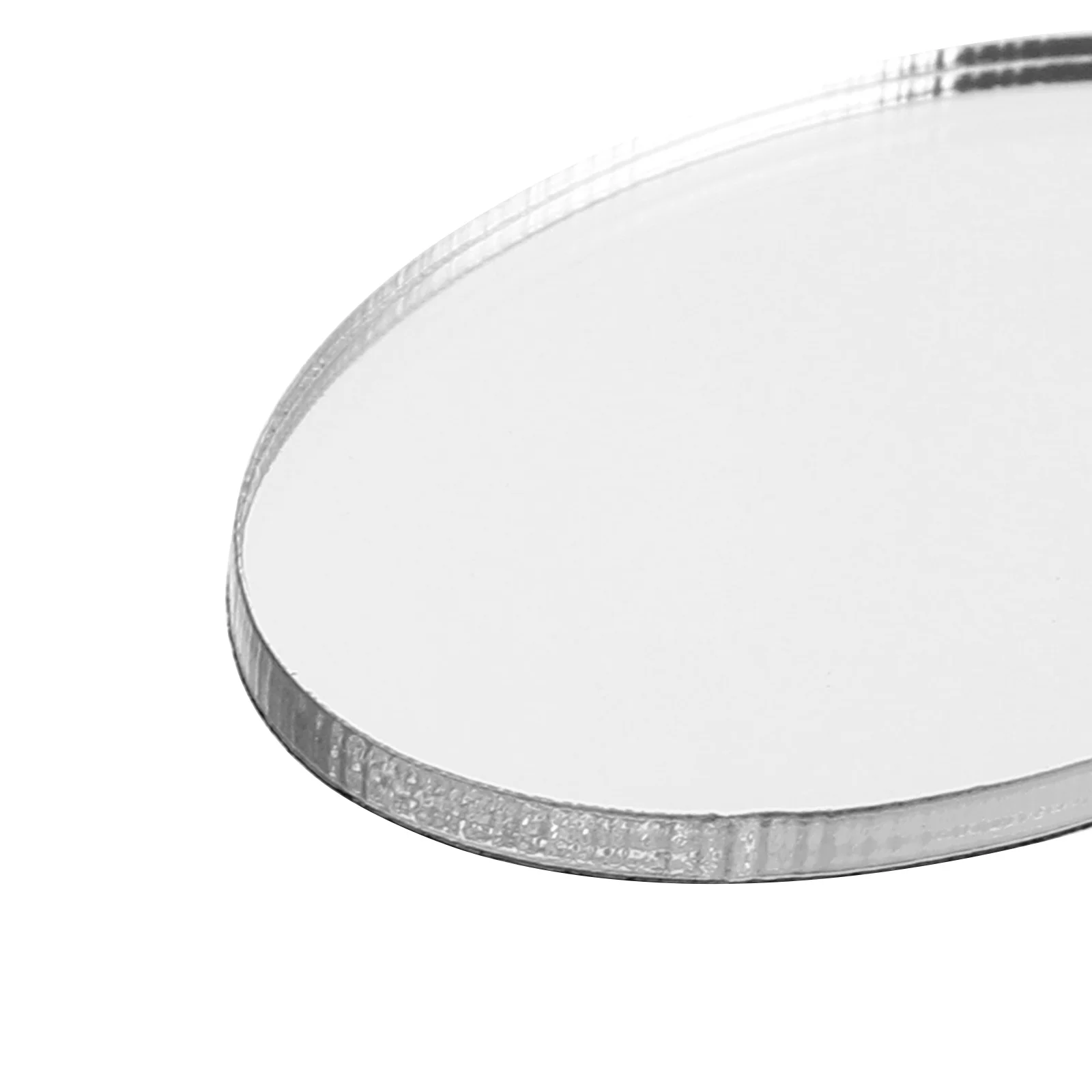 5Pcs Adhesive Acrylic Mirror Sticker Compact Phone Case Accessory for Travel Makeup Touch-Up Small Circle Design Silver