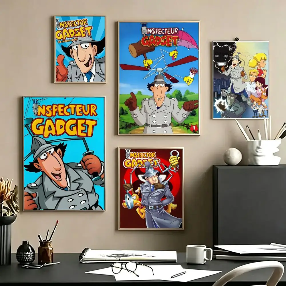 cartoon Inspector Gadget Poster Poster HD Self Adhesive Waterproof Art Print Wall Decor for Bedroom Living Room Home Gift