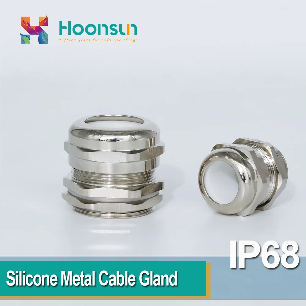 10 PCS Metal Cable Gland Nickel Plated Brass Silicone Rubber High Temperature M8 M10 M12 M14 M16 M18