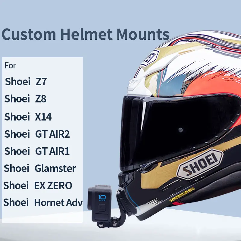 Supporti per action cam con mento in alluminio per casco da motociclista personalizzati premium per accessori GoPro per Shoei x14/z7/z8/air2/glamster